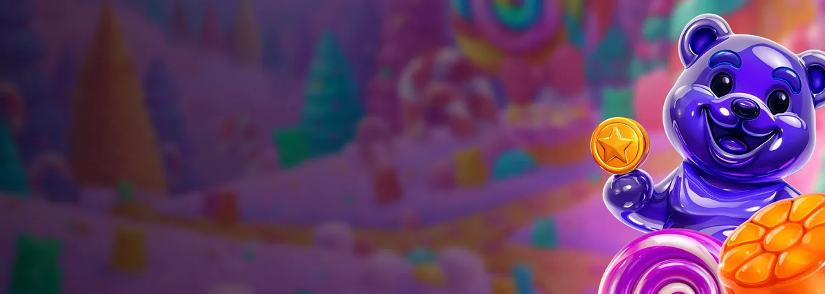 Dazard casino promo art with a candy-themed pokie character